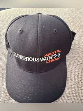 Dangerous Waters Arctic Waters Crew Black Embroidered Cap